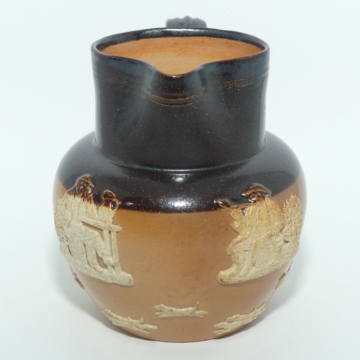 Royal Doulton Harvest Hunting small round jug | Brown Mica