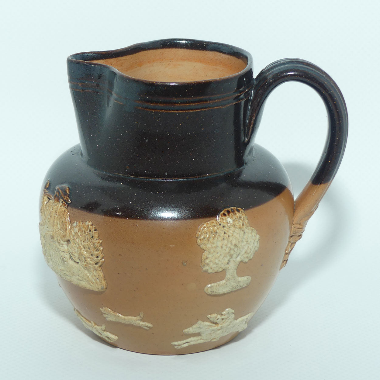 Royal Doulton Harvest Hunting small round jug | Brown Mica