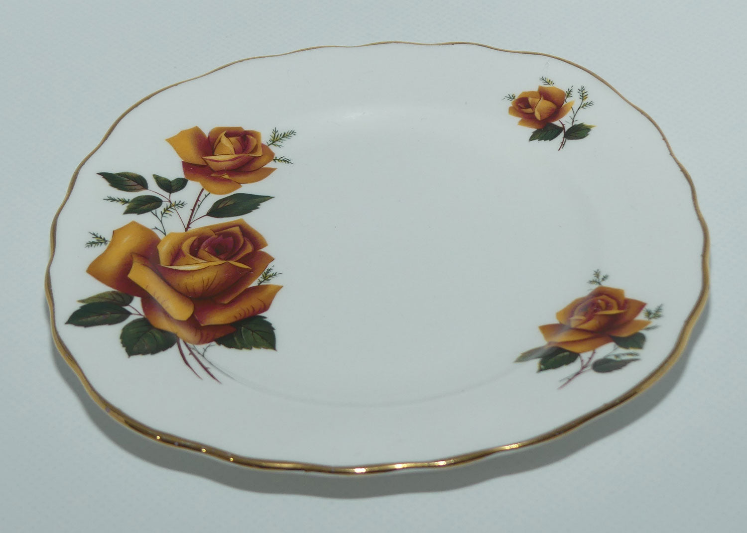 Royal Vale Bone China Brown Rose trio
