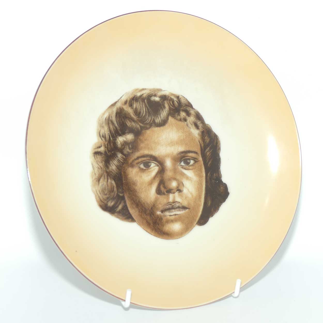 Vintage Brownie Downing style Aboriginal Woman plate | 20cm