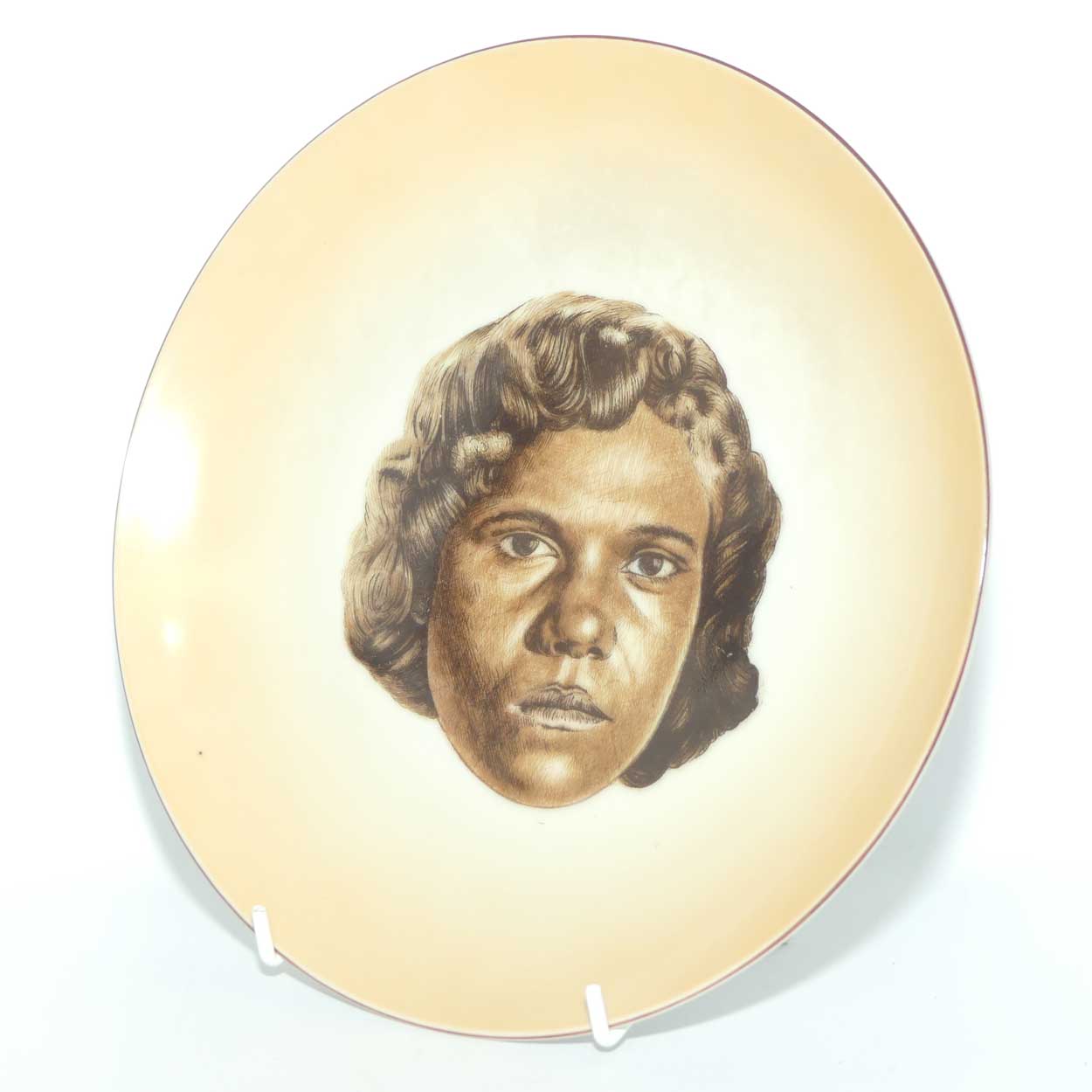 Vintage Brownie Downing style Aboriginal Woman plate | 20cm
