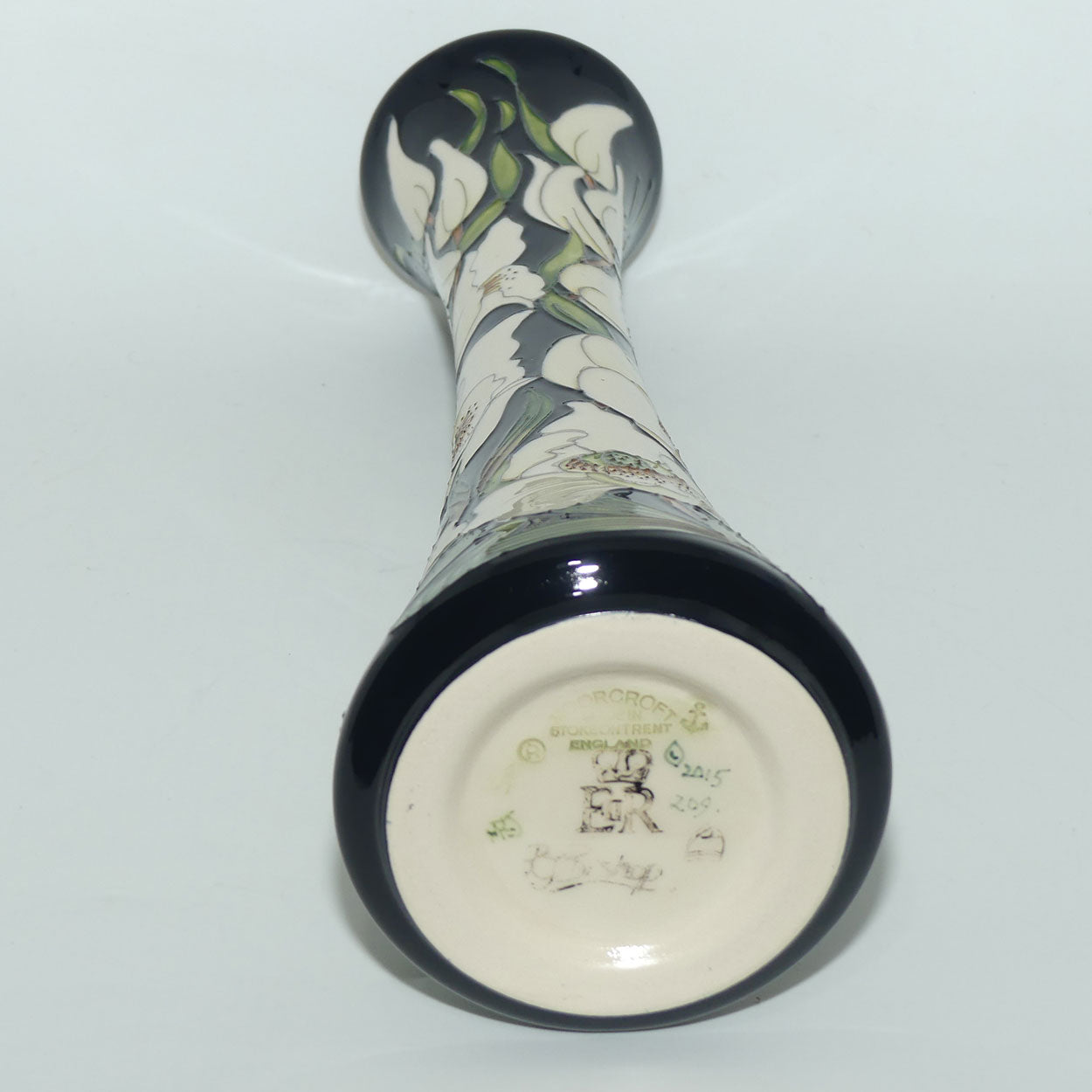 Moorcroft Buckingham Orchid 365/12 vase | NE | Issued for QEII 90th Birthday