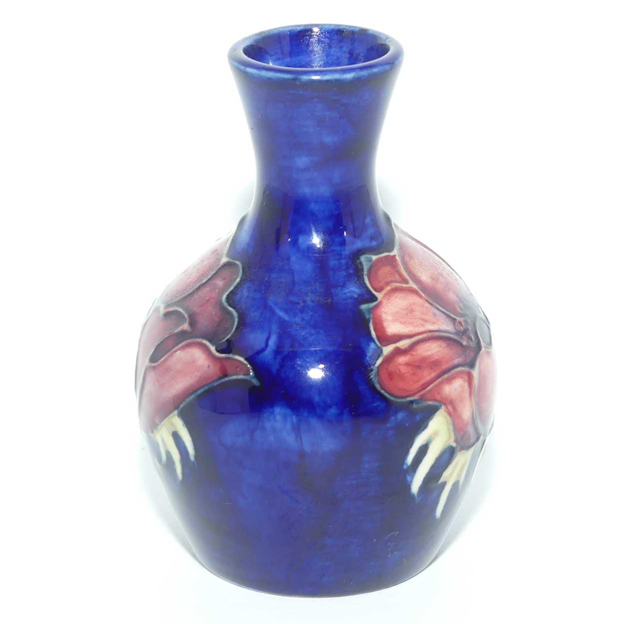 Walter Moorcroft Anemone on Blue ground bud vase