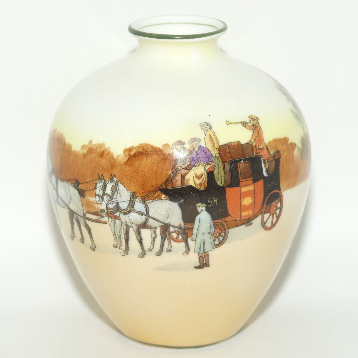 Royal Doulton Coaching Days bulbous vase E3804