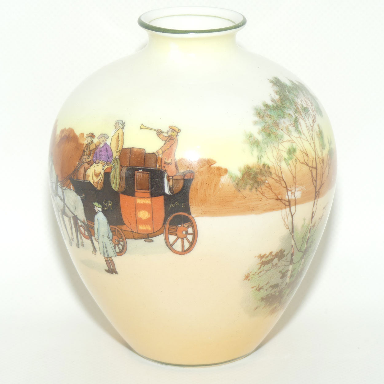 Royal Doulton Coaching Days bulbous vase E3804