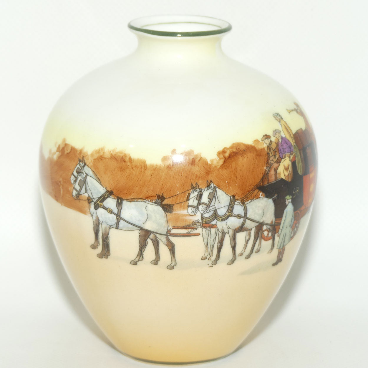 Royal Doulton Coaching Days bulbous vase E3804