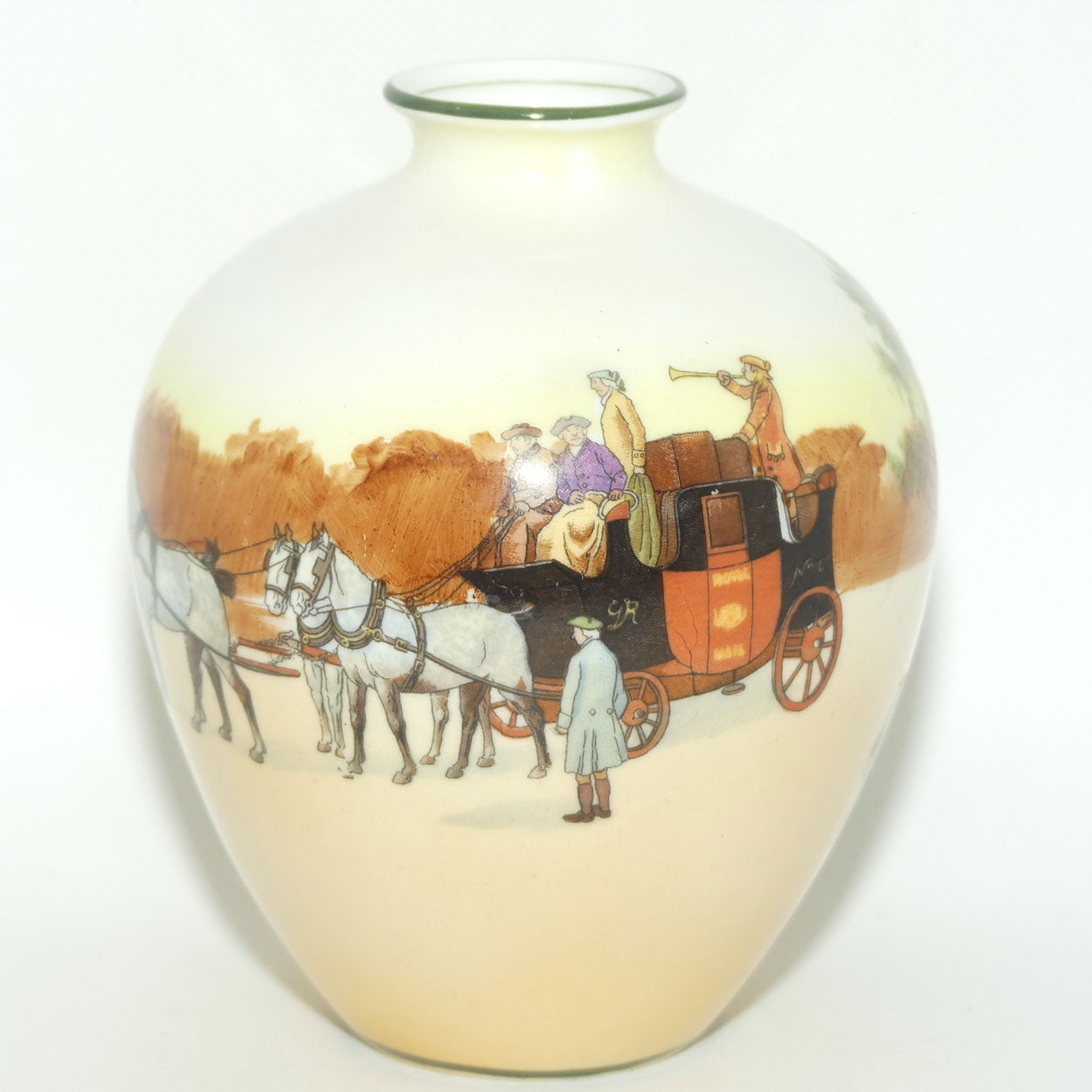 Royal Doulton Coaching Days bulbous vase E3804
