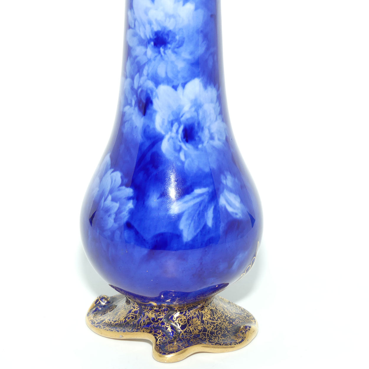 Doulton Burslem classical Blue and White floral vase | Art Nouveau shape