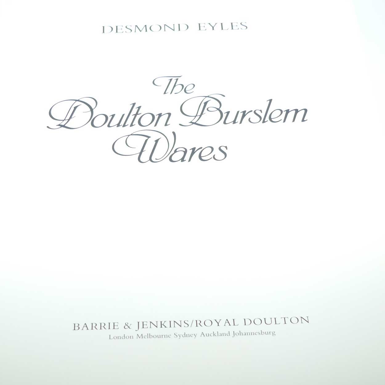 Reference Book | The Doulton Burslem Wares | Desmond Eyles | #3