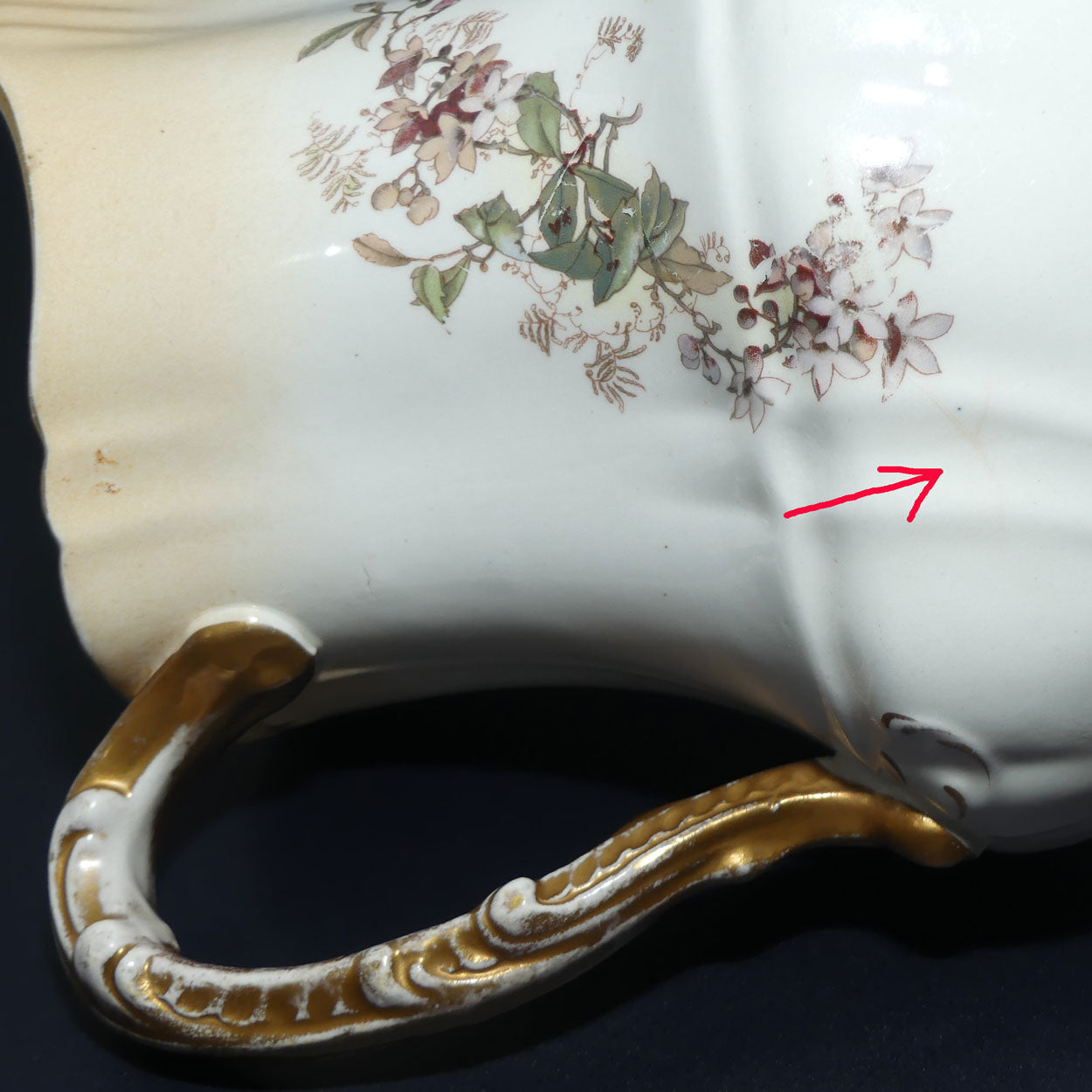 Doulton Burslem Blush Floral pattern water jug