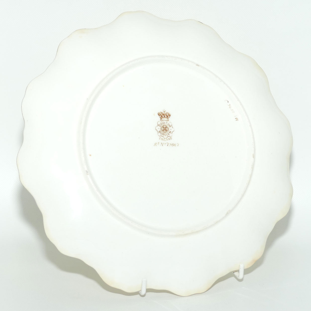 Doulton Burslem Floral plate with gilt tubelining #1