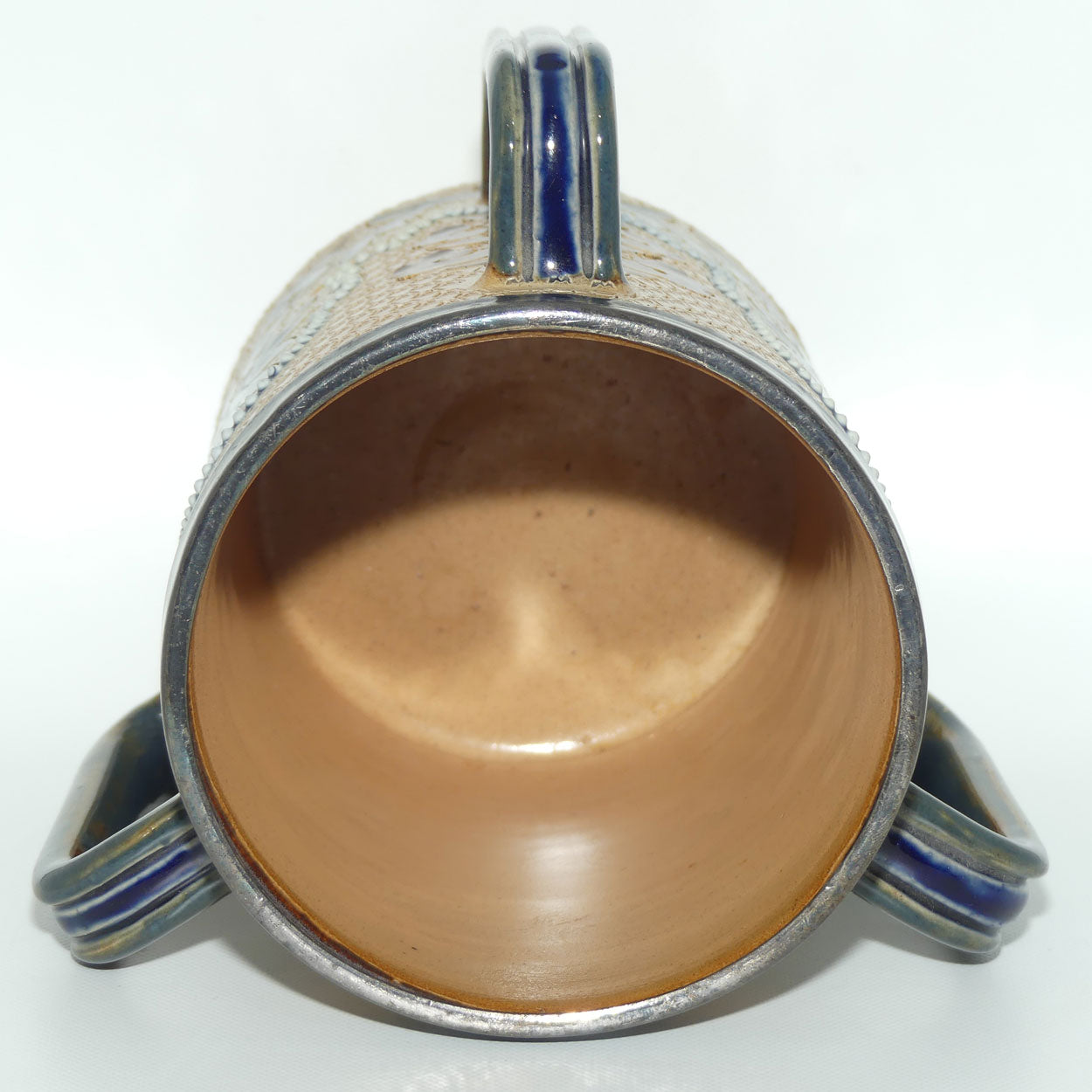 Doulton Lambeth Frank Butler stoneware triple handled loving cup tyg