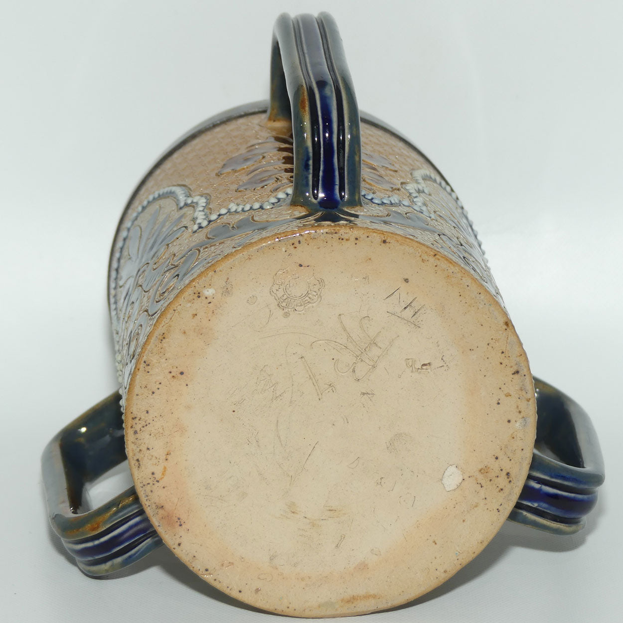 Doulton Lambeth Frank Butler stoneware triple handled loving cup tyg