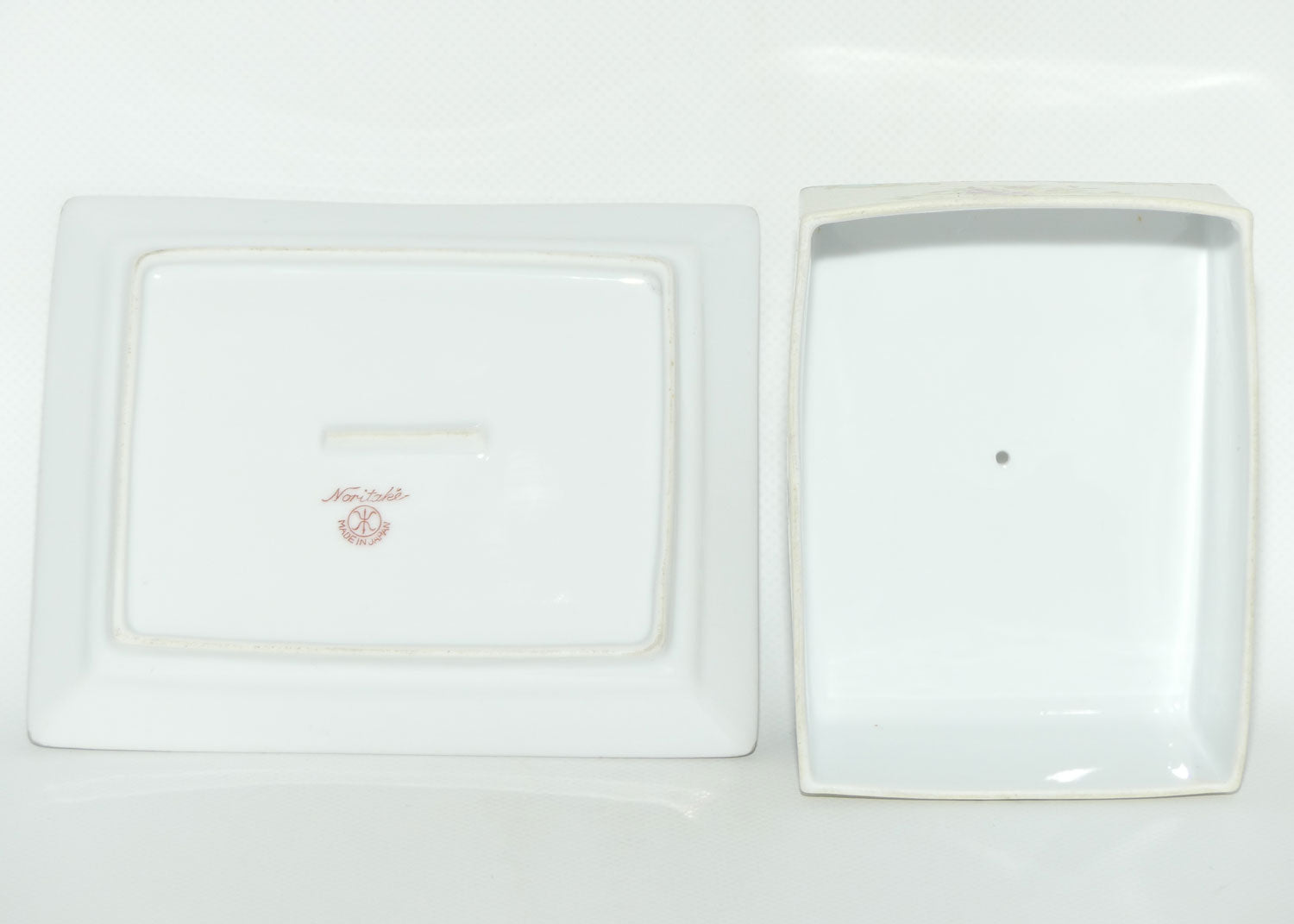 Vintage Retro Noritake Japan floral design butter dish and cover