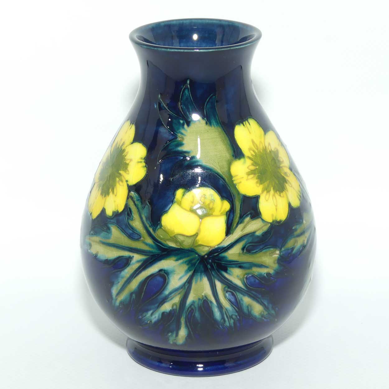 Moorcroft Buttercup 7/5 vase | signed J Moorcroft | boxed