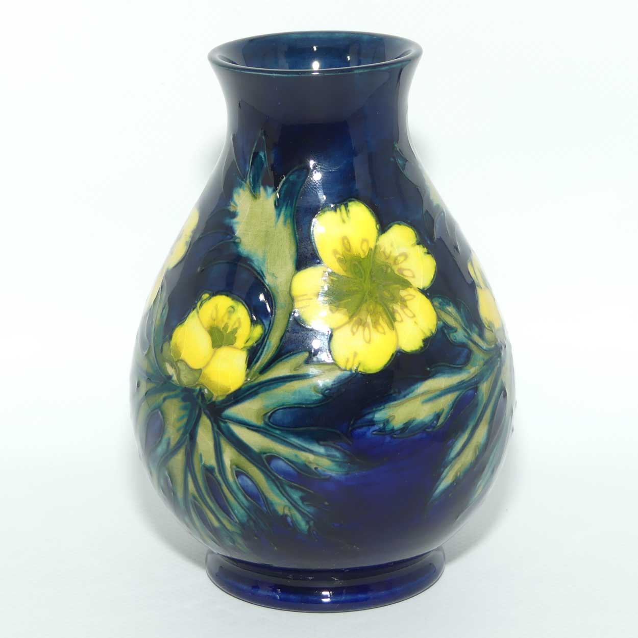 Moorcroft Buttercup 7/5 vase | signed J Moorcroft | boxed