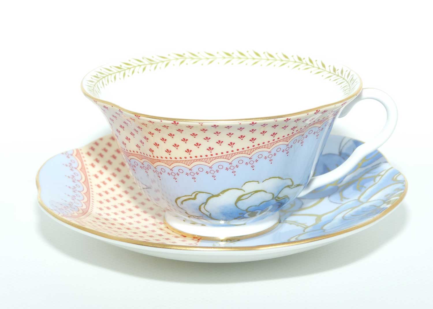 Wedgwood Bone China Butterfly Bloom | Blue | cup and saucer | boxed