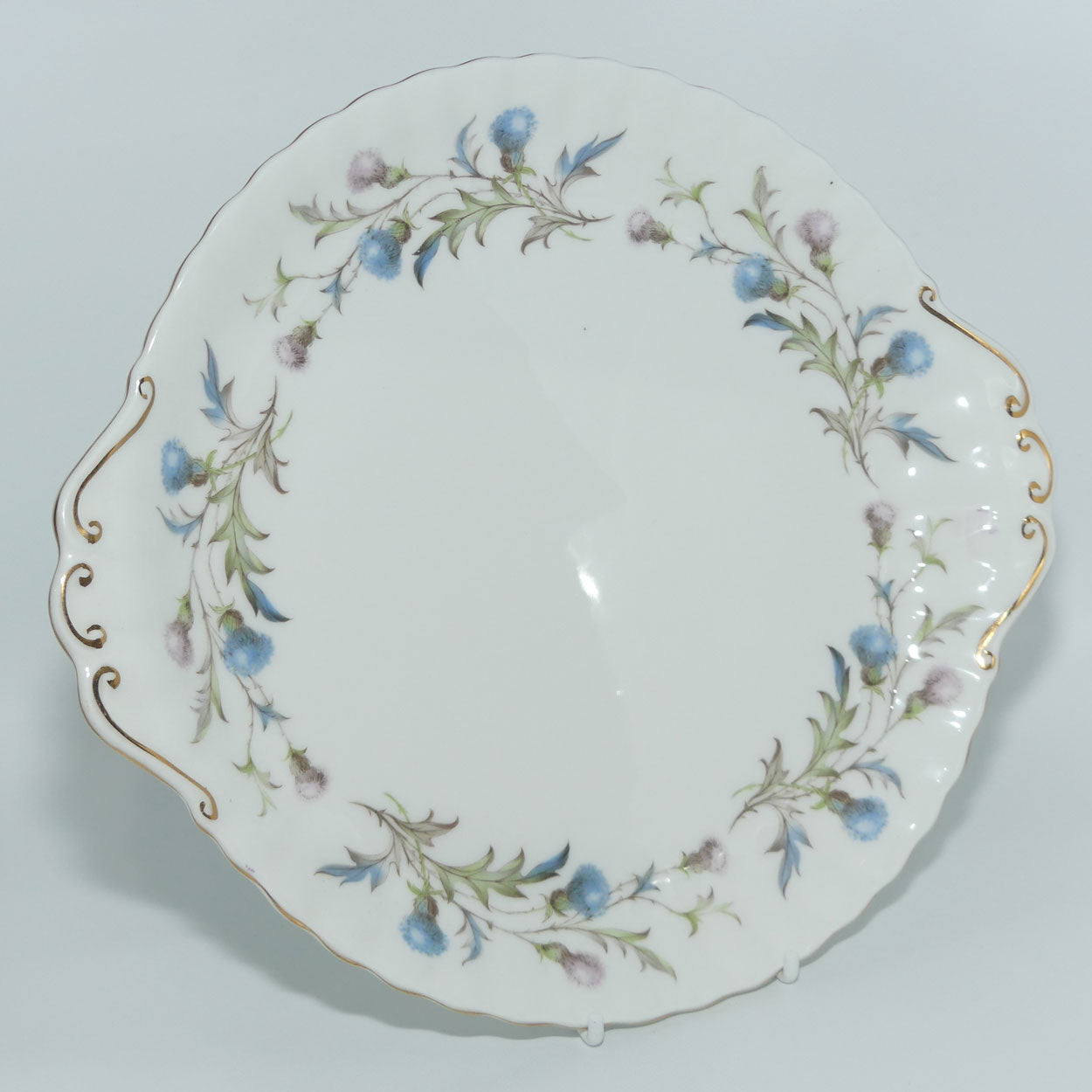 Royal Albert Bone China England Brigadoon handled cake plate