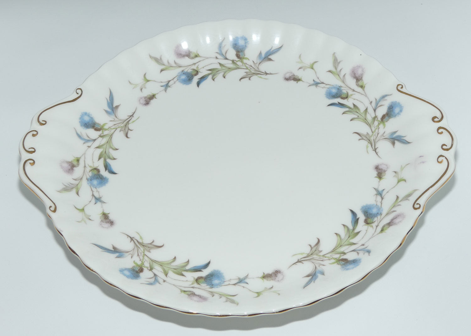 Royal Albert Bone China England Brigadoon handled cake plate