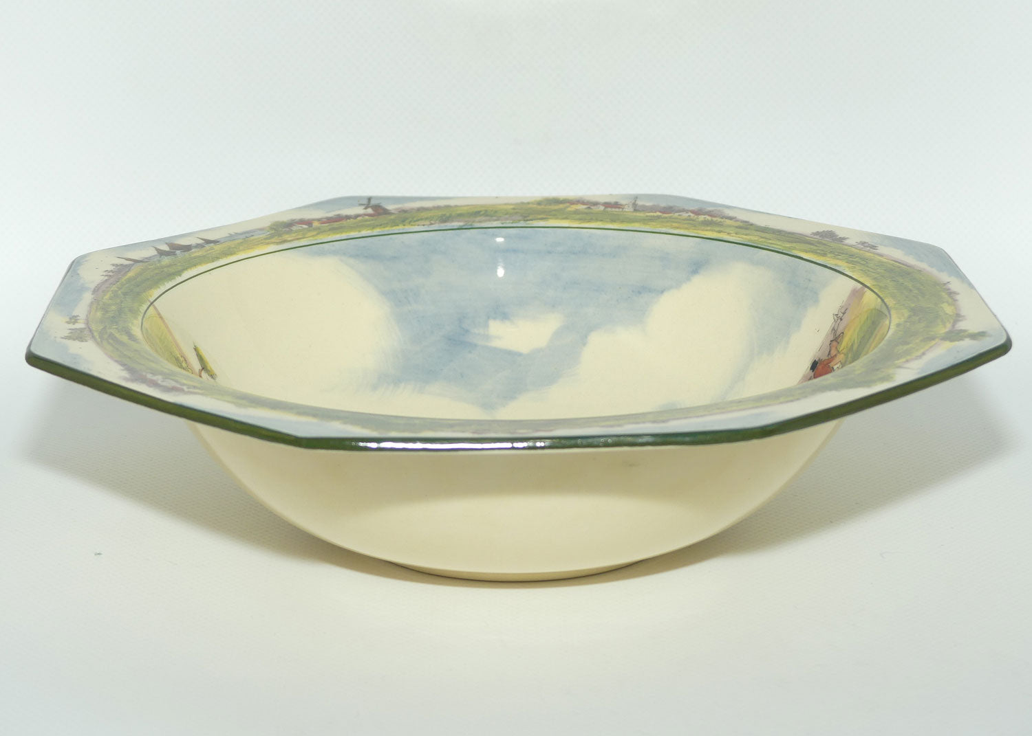 Royal Doulton Caldecott's A Hunting Family octagonal shape bowl D4720