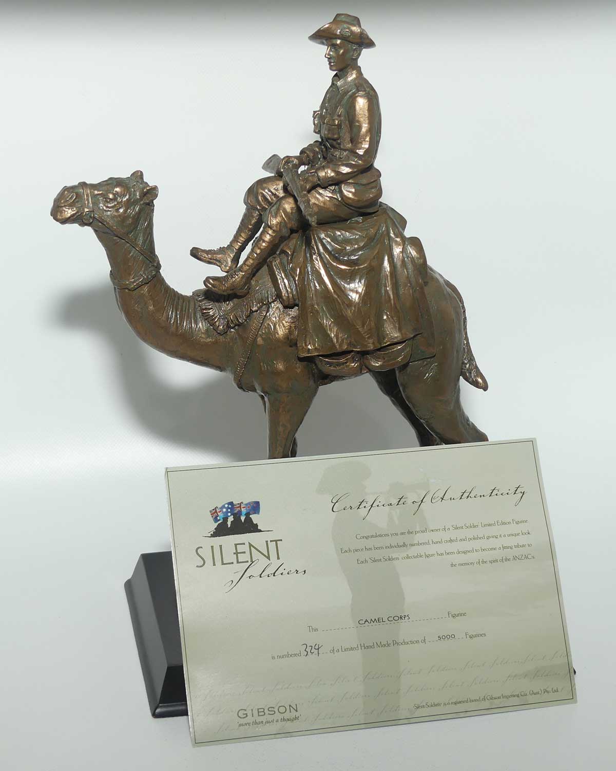 Cold Cast Bronze Silent Soldiers Camel Corps figure | Ltd Ed