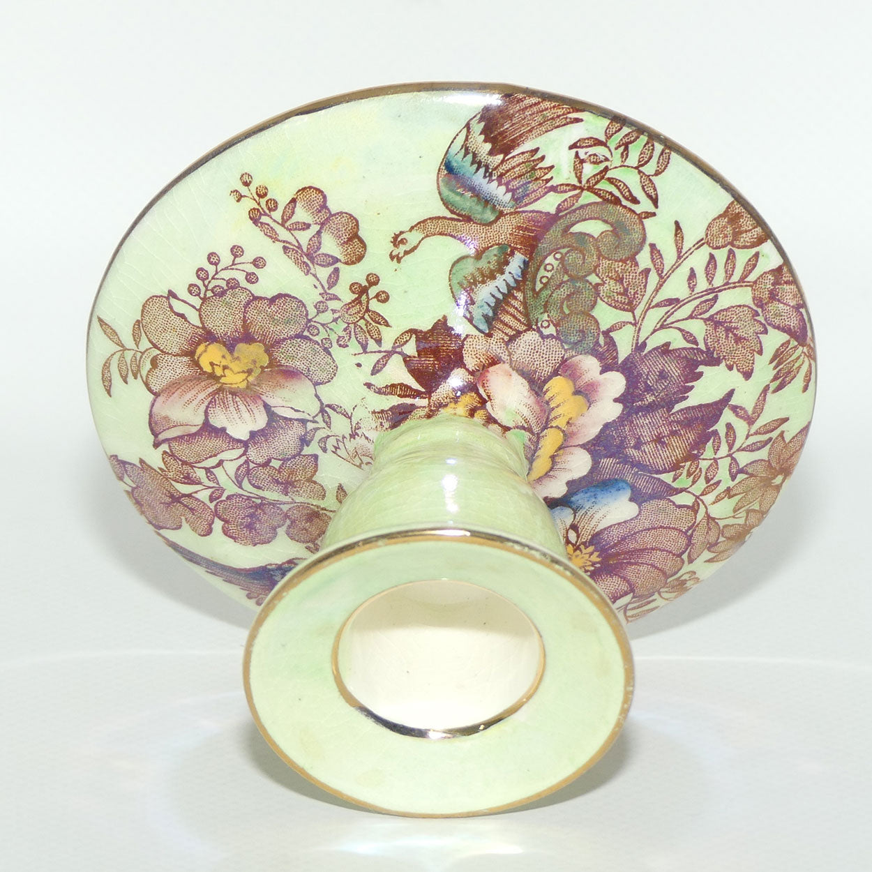 Maling Lustre Green Azalea candleholder