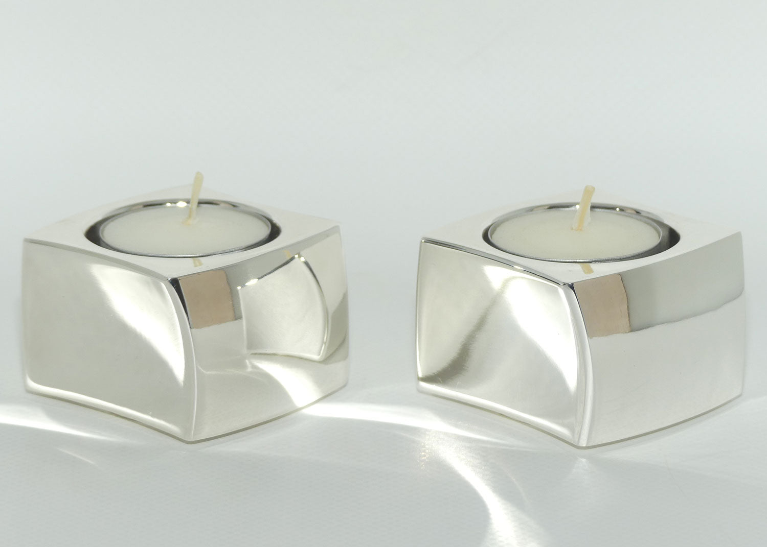 Wedgwood Capri pair of tea light candle holders | boxed