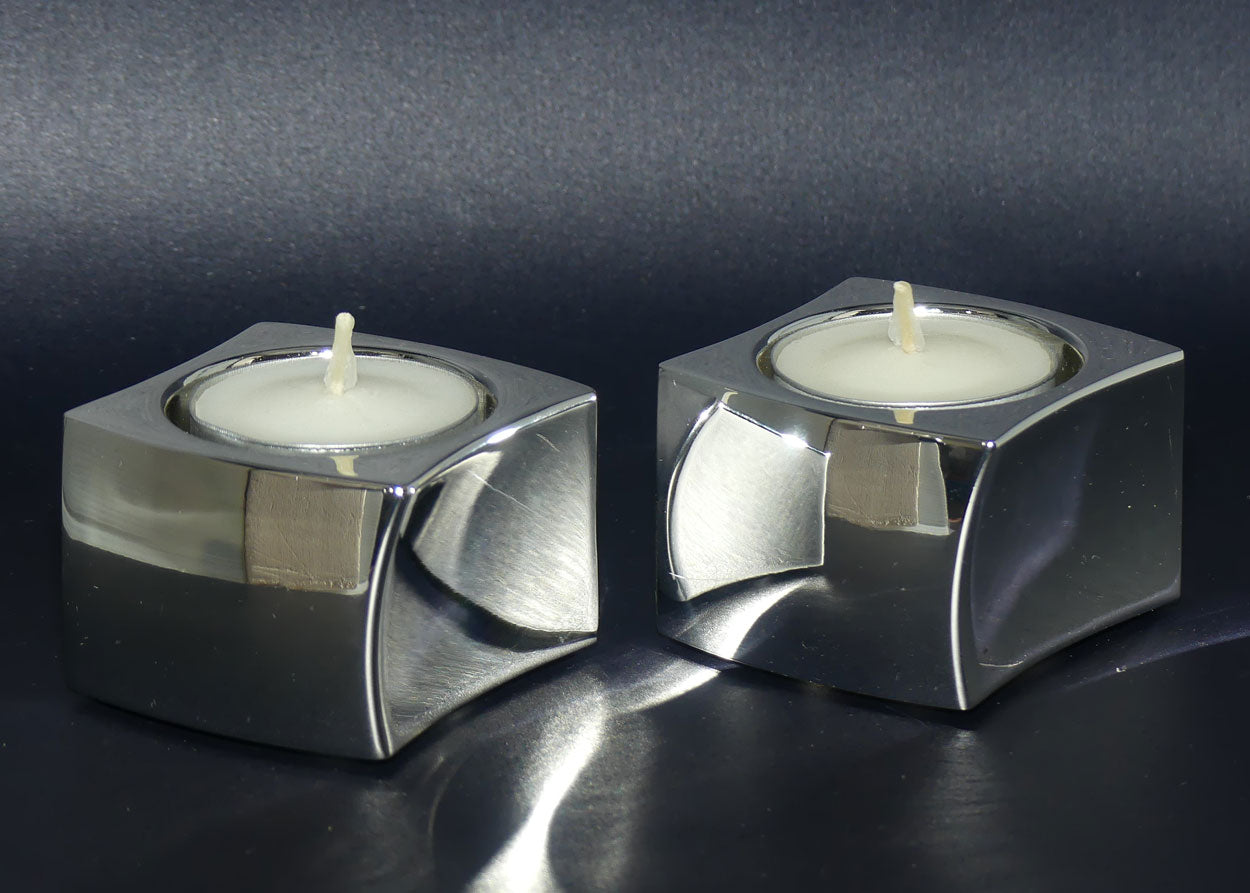 Wedgwood Capri pair of tea light candle holders | boxed