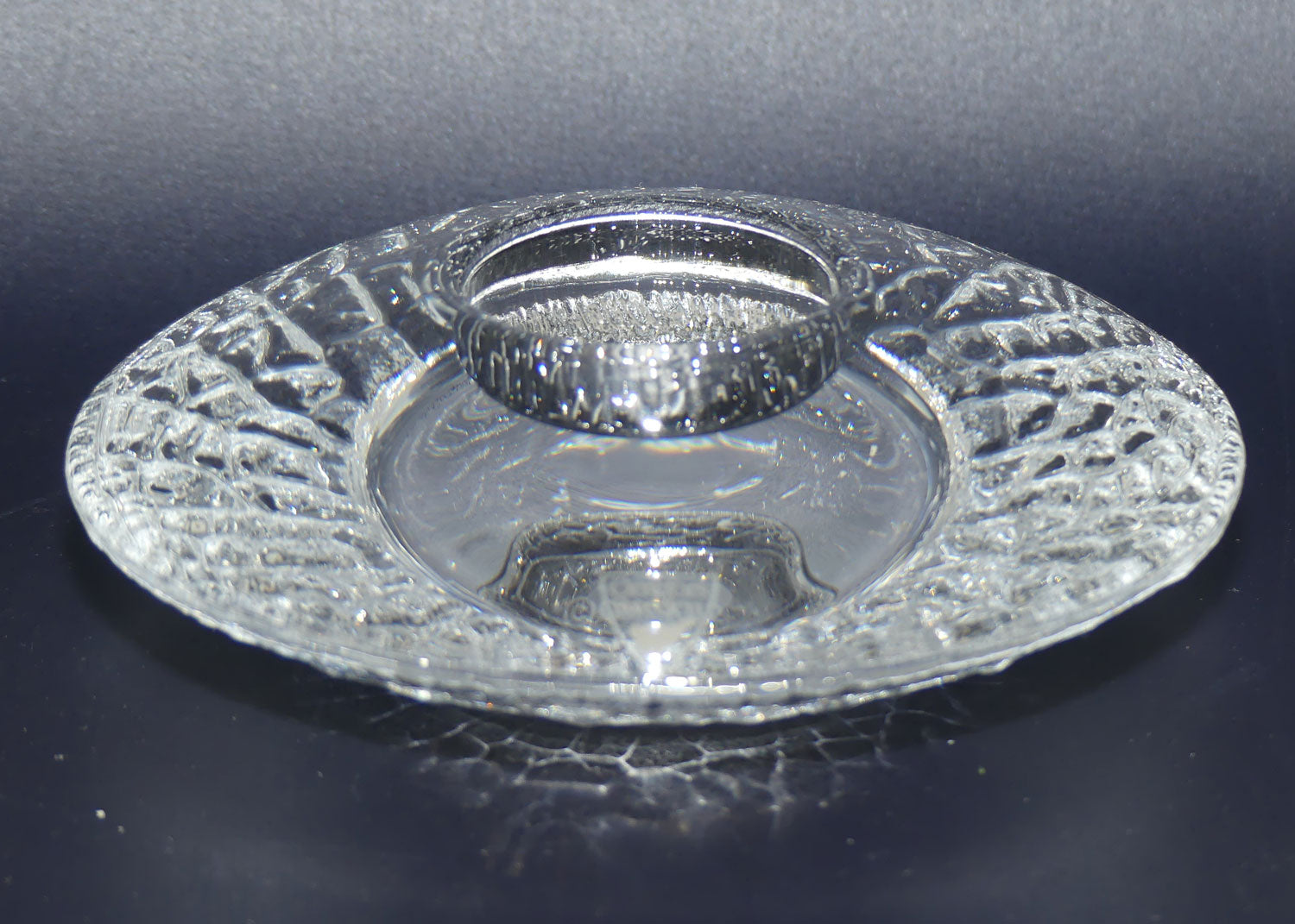 Orrefors Crystal discus candleholder by Lars Hellsten | #2