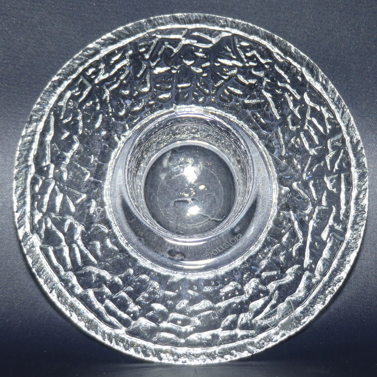 Orrefors Crystal discus candleholder by Lars Hellsten | #2