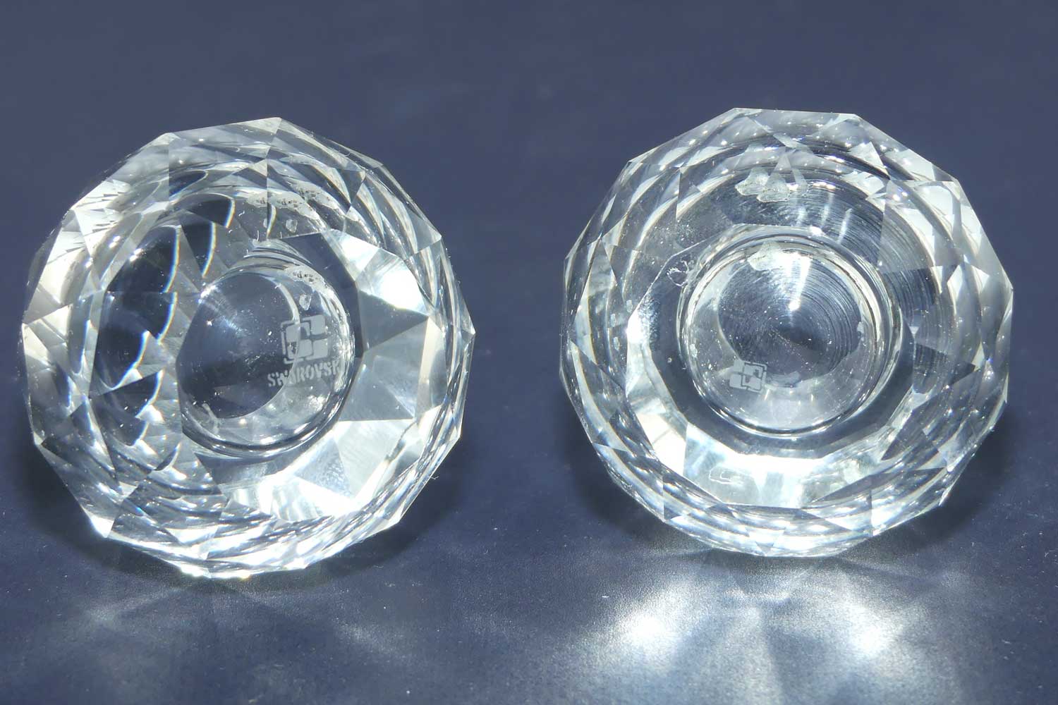 Swarovski Crystal #010143 | pair of Sphere Candle Holders | no box