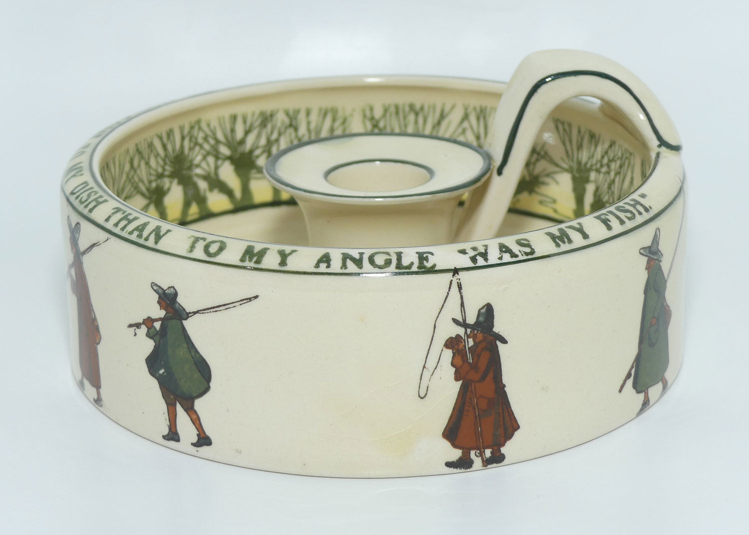 Royal Doulton Isaac Walton Gallant Fishers Dutch candlestick