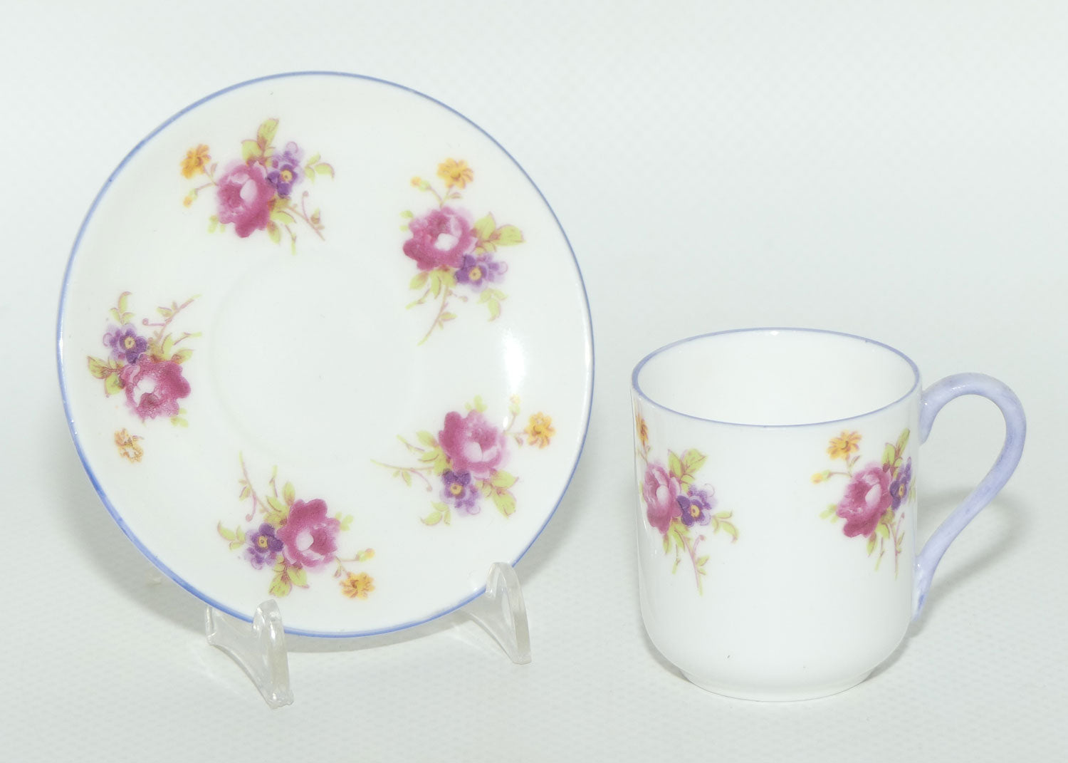 Shelley Canterbury shape miniature Hulmes Rose duo