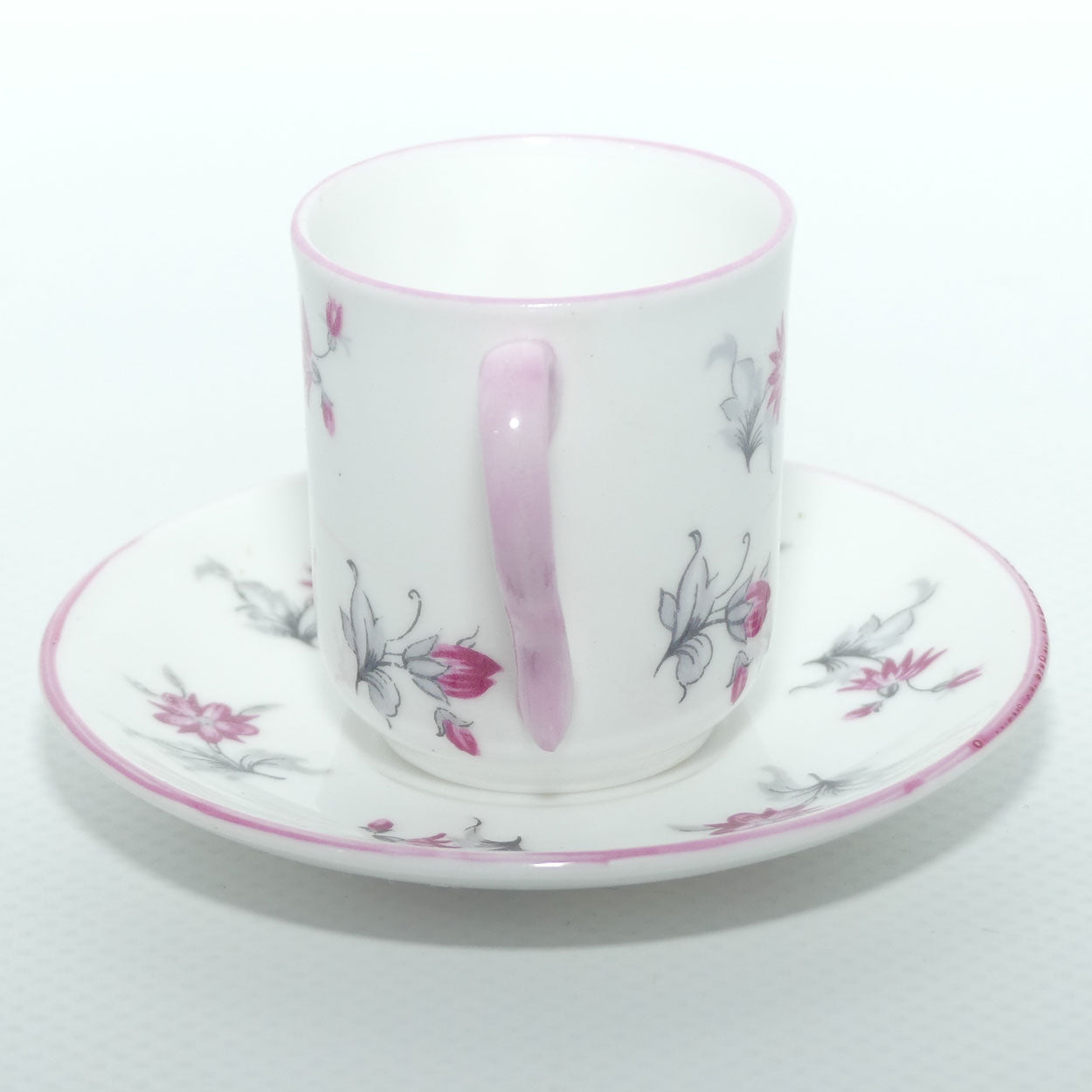Shelley China Canterbury shape miniature Pink floral duo