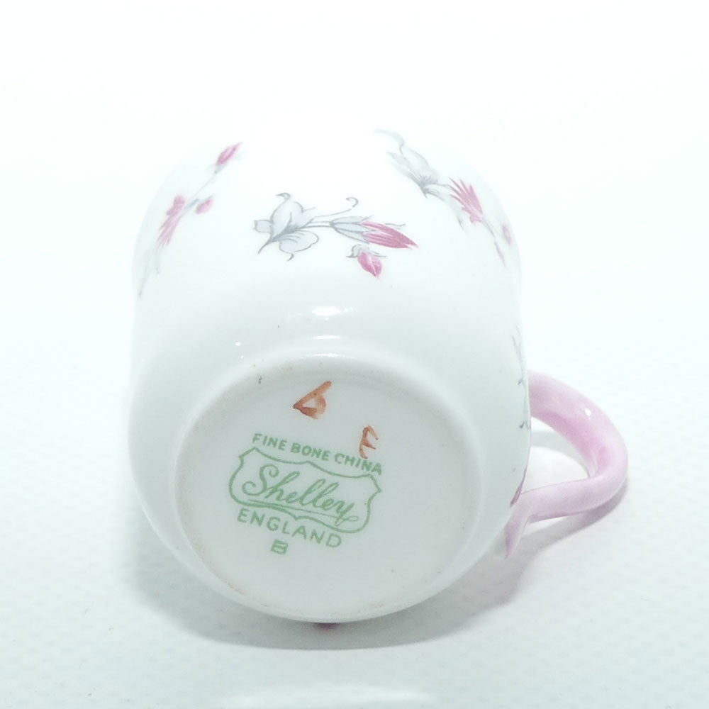 Shelley China Canterbury shape miniature Pink floral duo