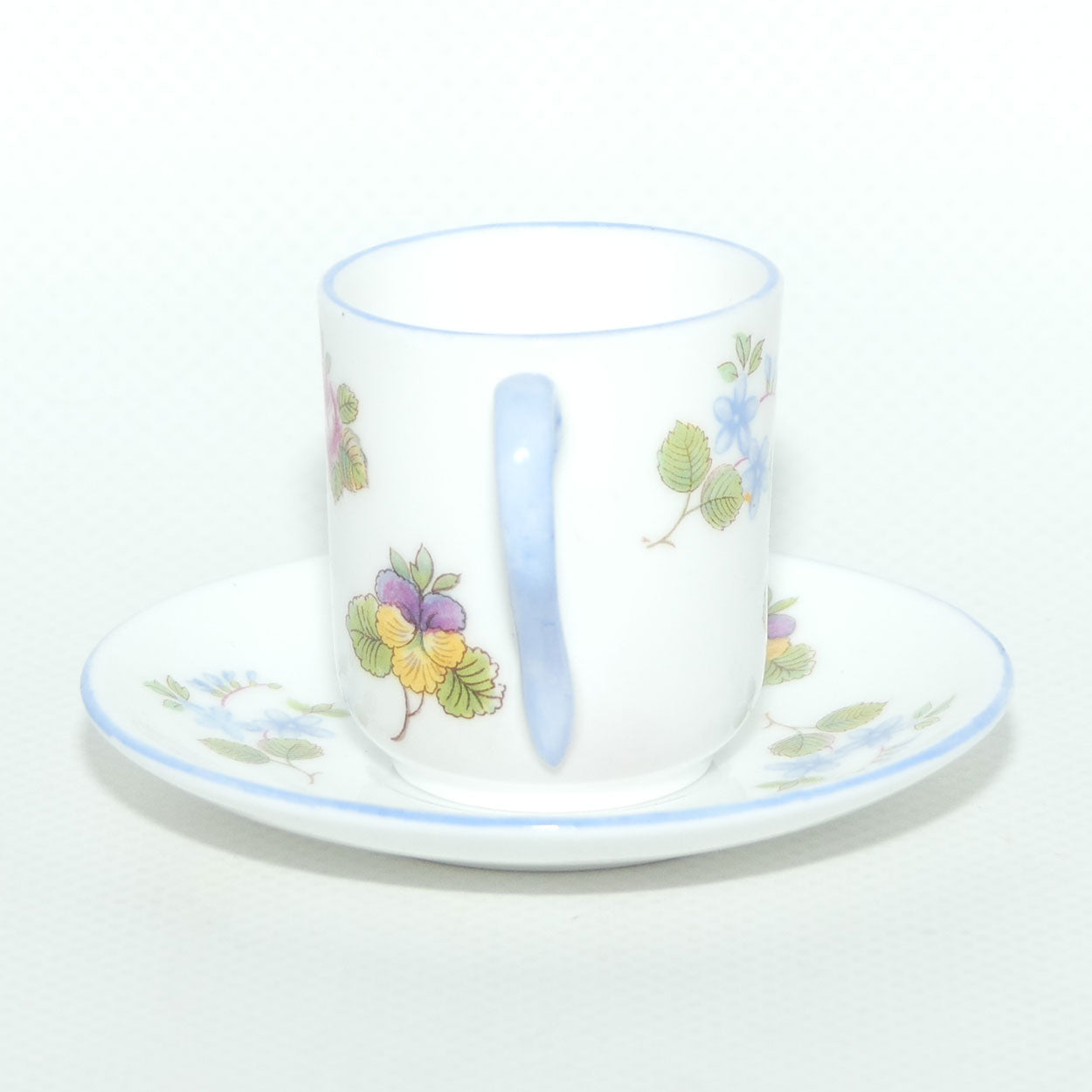 Shelley Canterbury shape miniature Pansy, Rose, Forget Me Not duo | #3