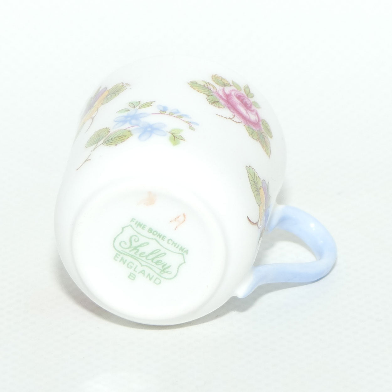 Shelley Canterbury shape miniature Pansy, Rose, Forget Me Not duo | #3