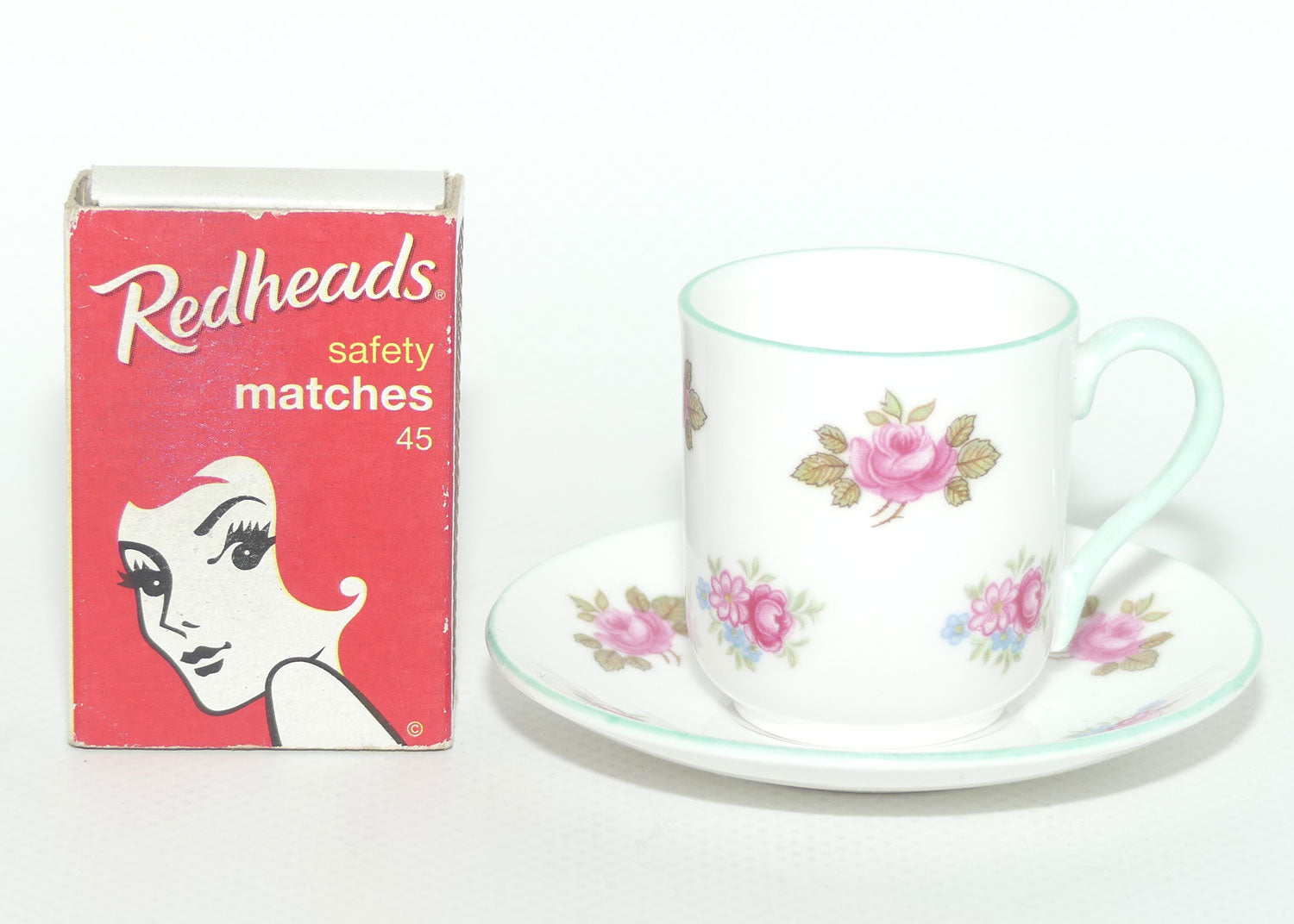 Shelley Canterbury shape miniature Rosebud duo