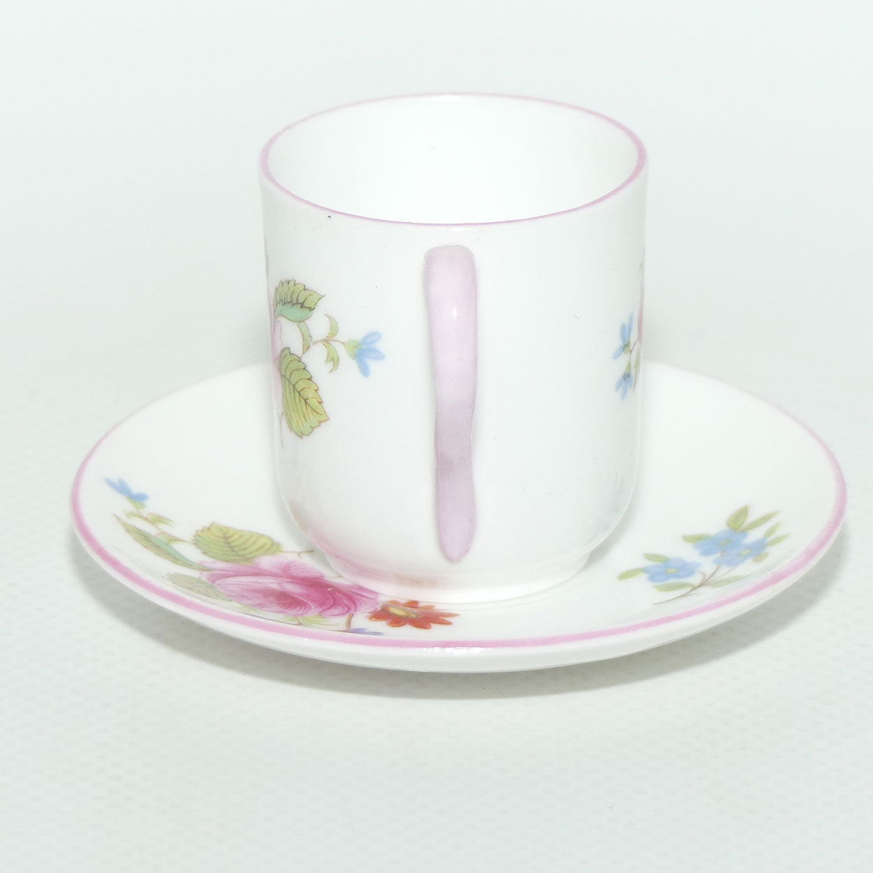Shelley Canterbury shape miniature Rose and Red Daisy duo