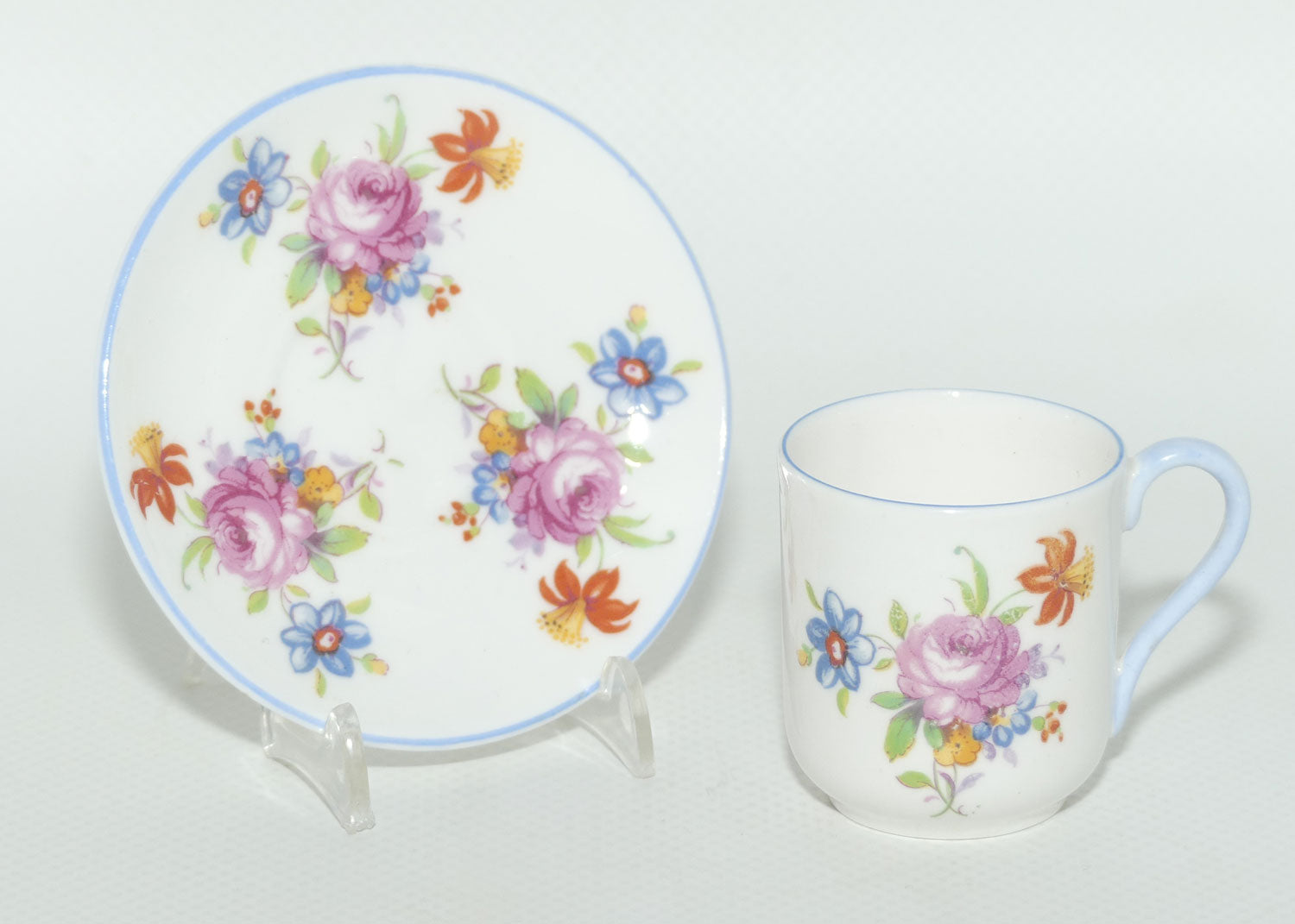 Shelley Canterbury shape miniature Universal Rose duo