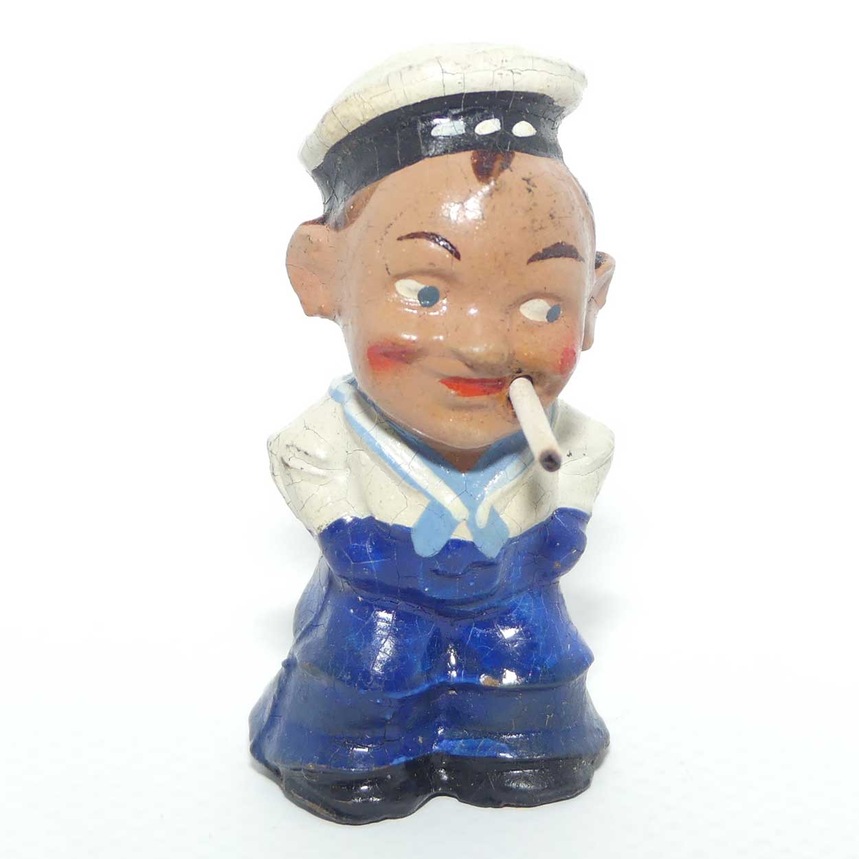 Vintage Vulcanized Rubber Sailor Smoking | Cigarette advertising