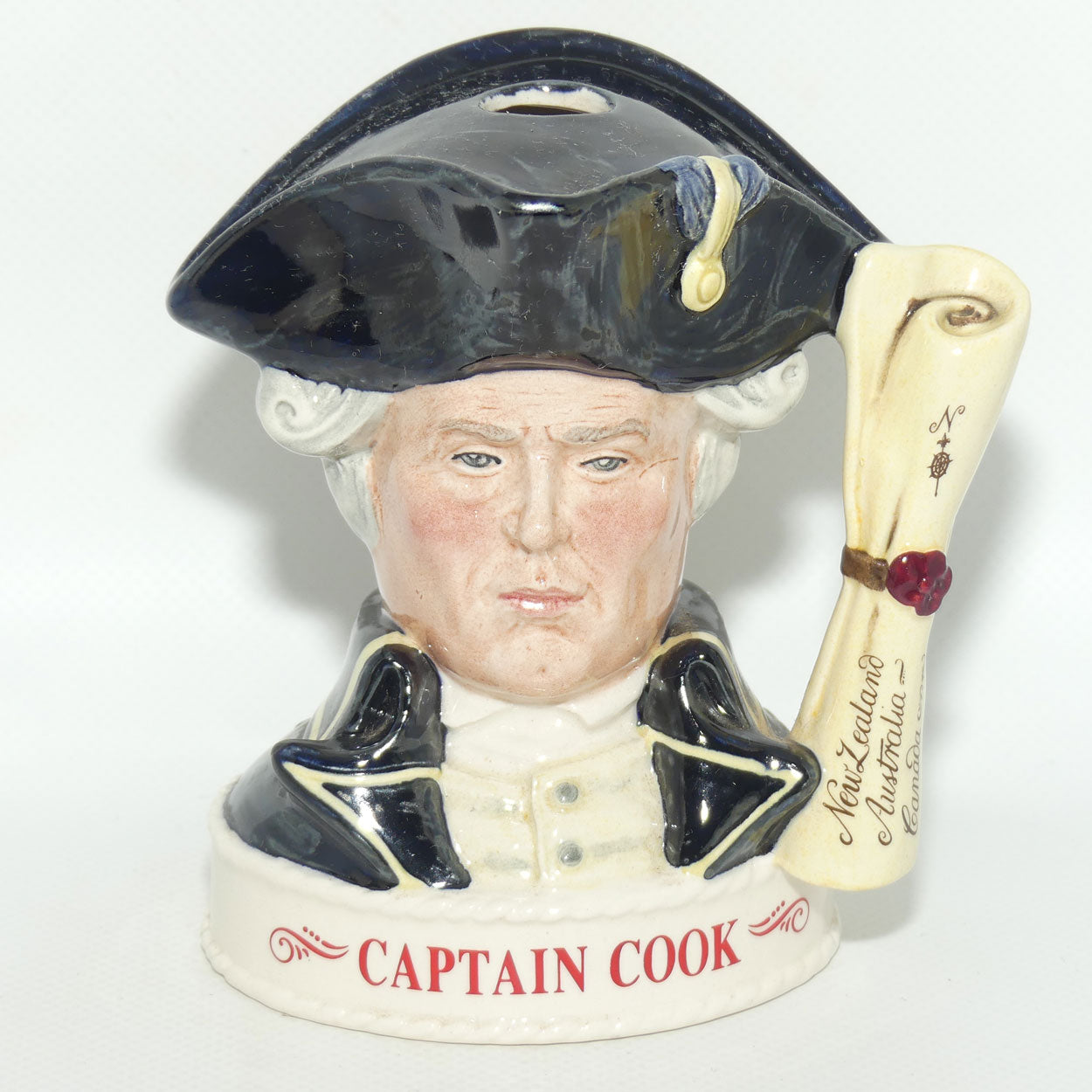D- Royal Doulton small character jug Captain Cook | Jim Beam LIQUOR CONTAINER