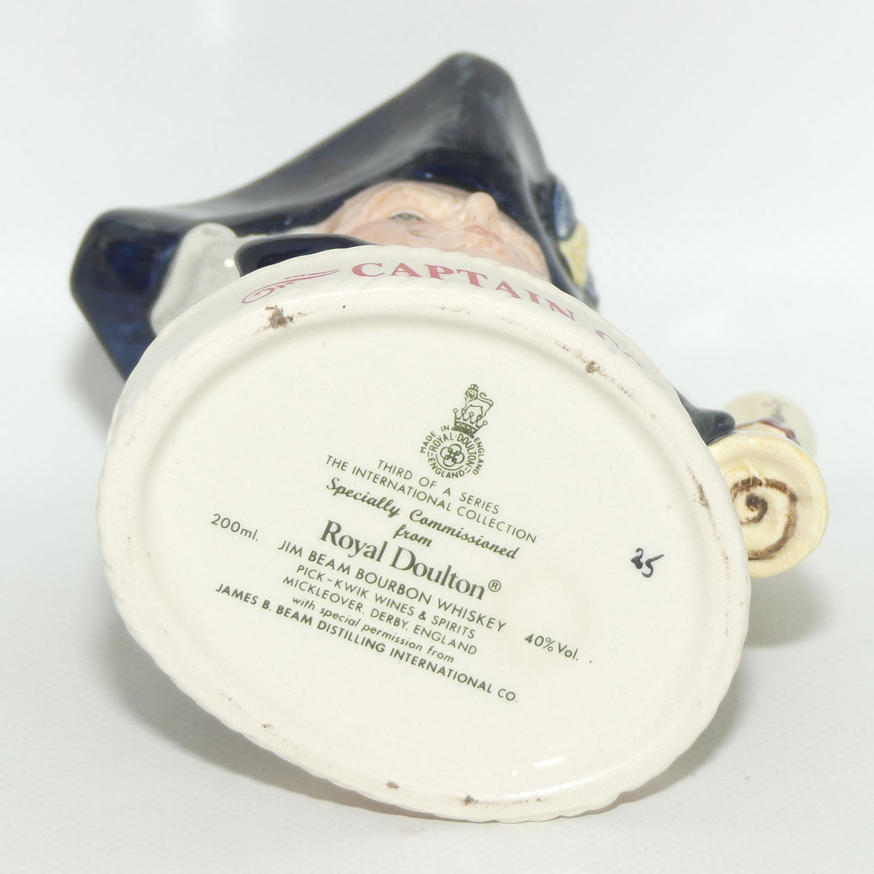 D- Royal Doulton small character jug Captain Cook | Jim Beam LIQUOR CONTAINER