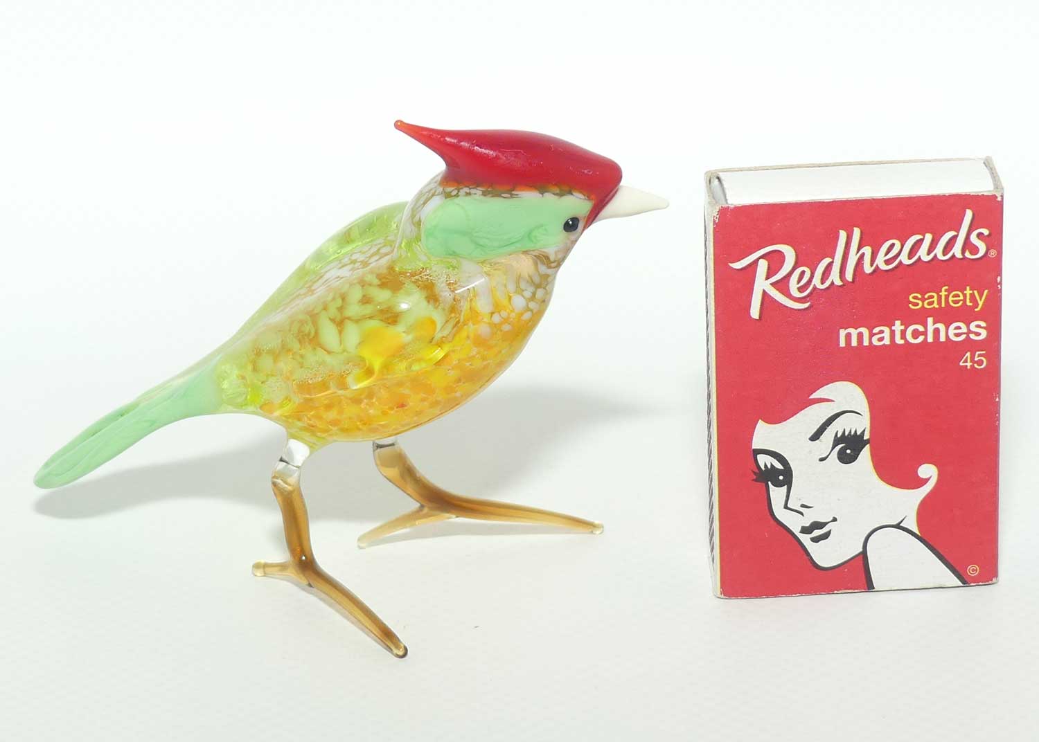 Fine quality Lampwork Murano Glass Cardinal figure