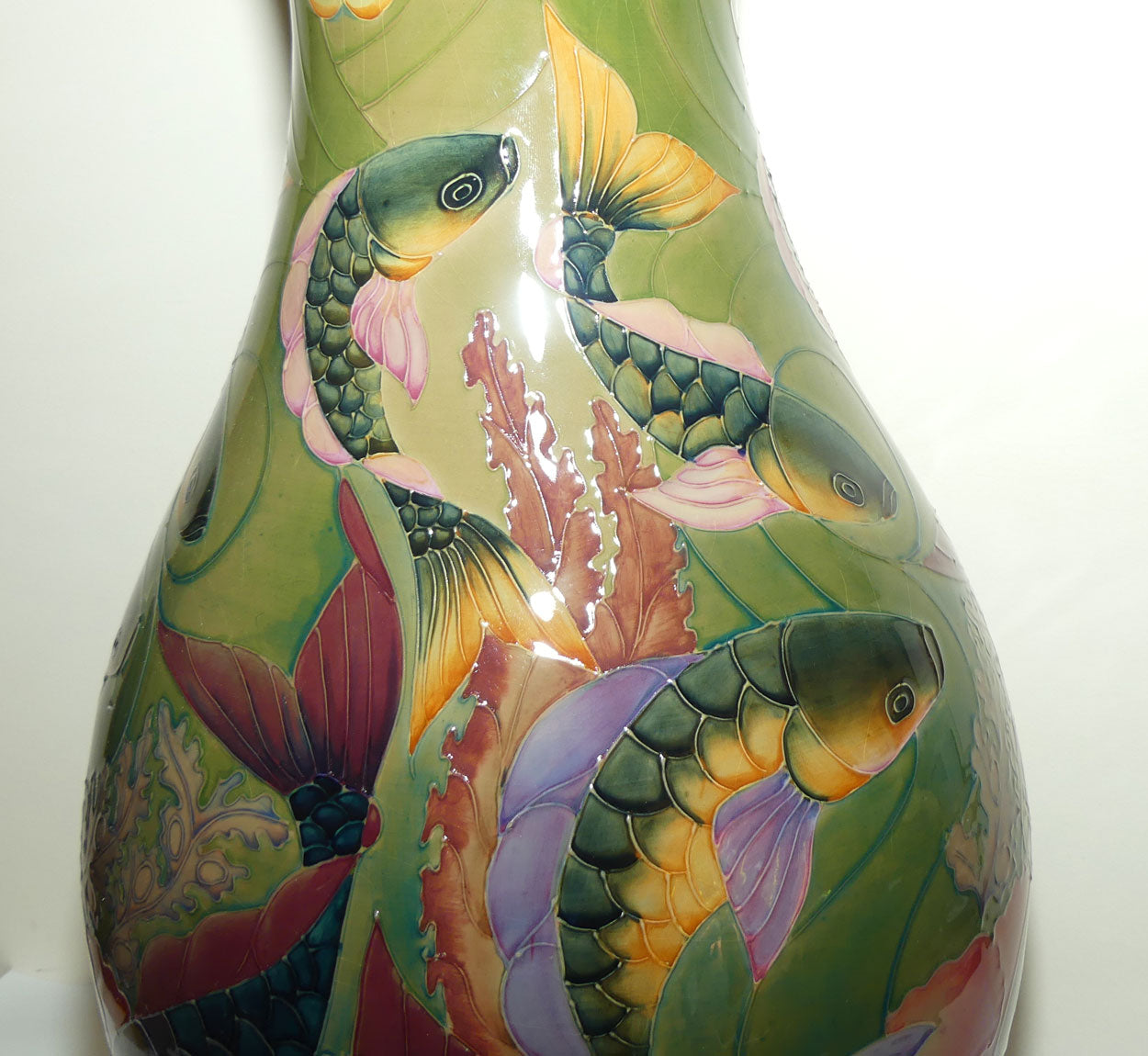 Moorcroft Carp RM26 Prestige vase (Ltd Ed)