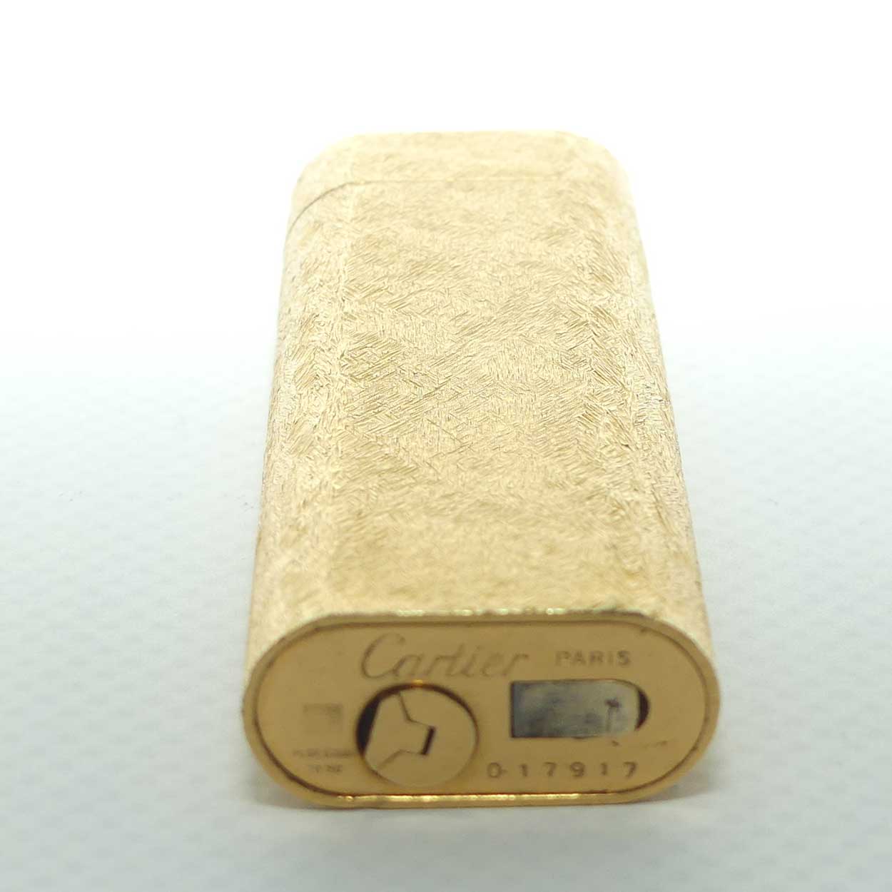 Cartier Paris 18K Gold Plated lighter with original box, instructions and flints