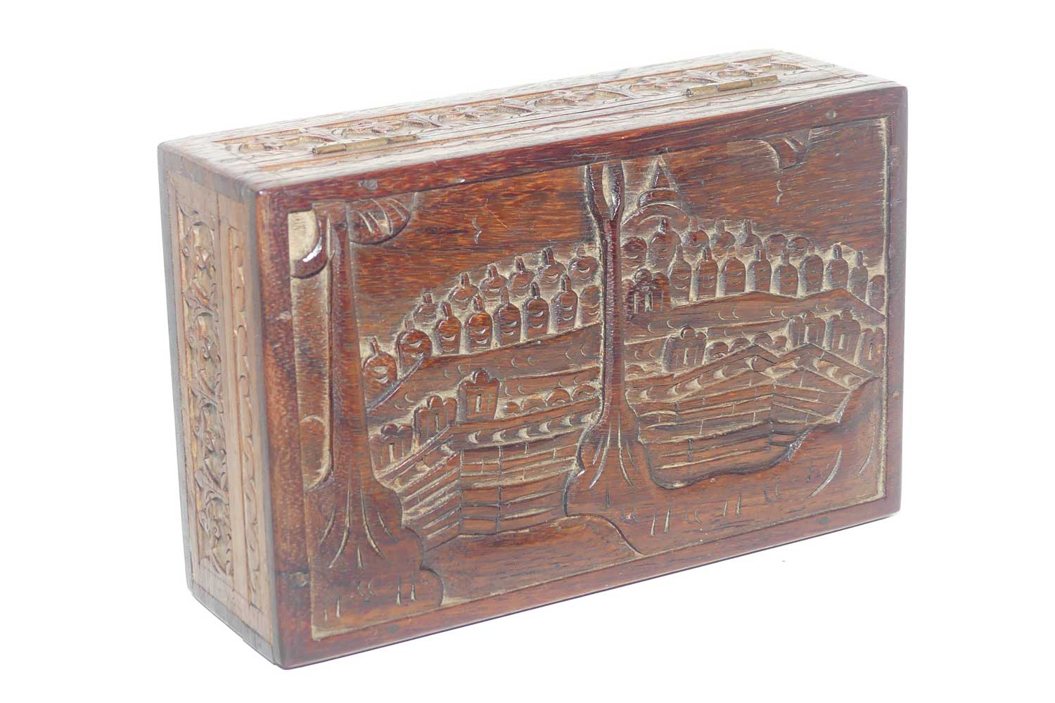 Early to Mid 20th Century South East Asian carved cigarette or jewellery box