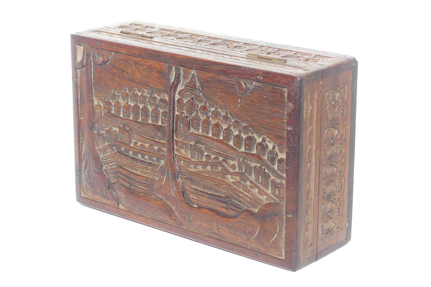 Early to Mid 20th Century South East Asian carved cigarette or jewellery box