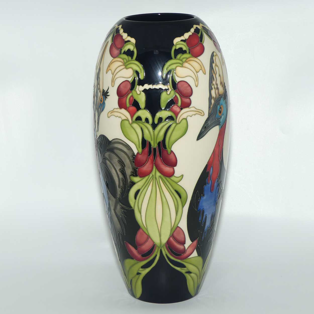 Moorcroft Cassowary vase | Shape 101/14 | Ltd Ed of 50 | boxed