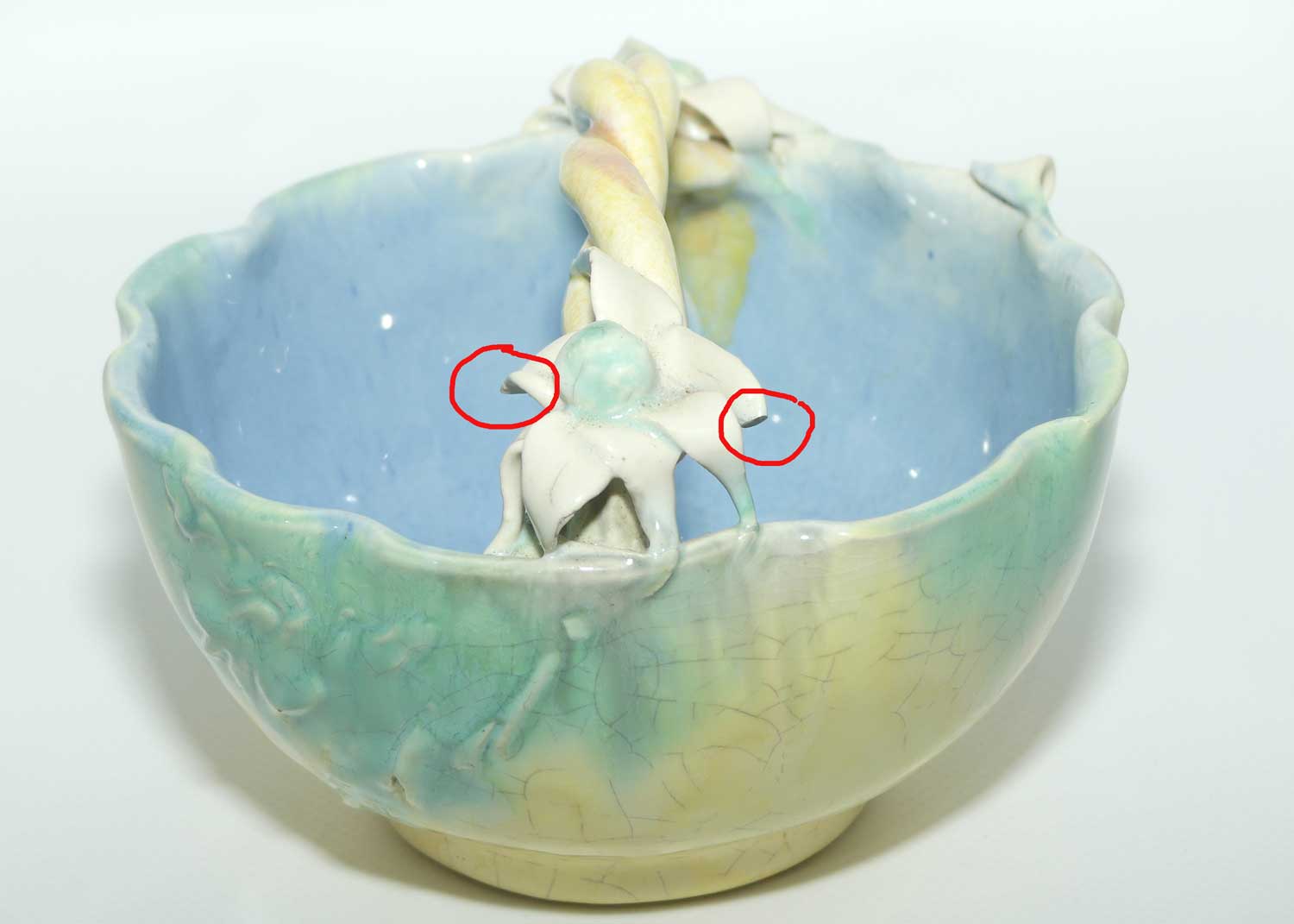 Australian Pottery | John Castle Harris | Flannel Flower basket